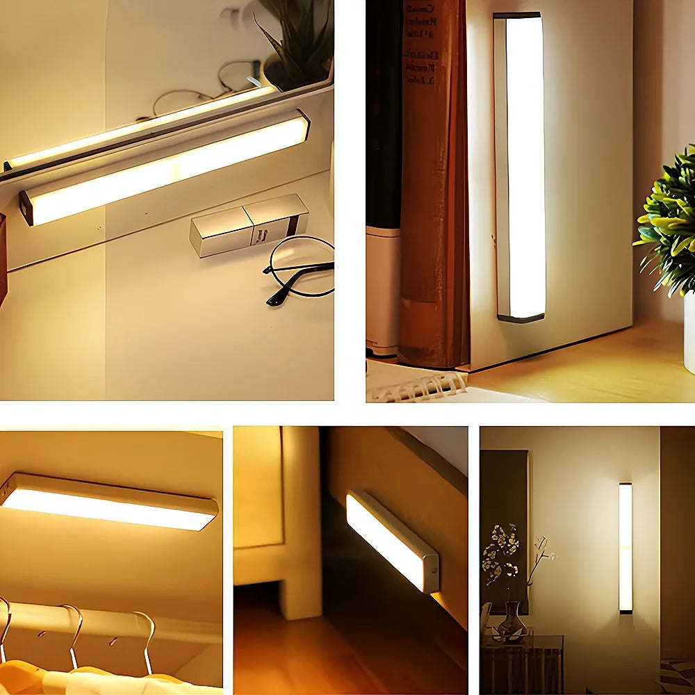 lampe induction corporelle rechargeable blanc moderne minimaliste clips chargeur 10cm 20cm 30cm 50cm