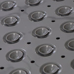 tapis bain antidérapant pvc ventouses alvéoles circulaires moderne gris beige