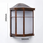 lampe murale bronze noir grille métal verre translucide vintage classiqueextérieur ip54