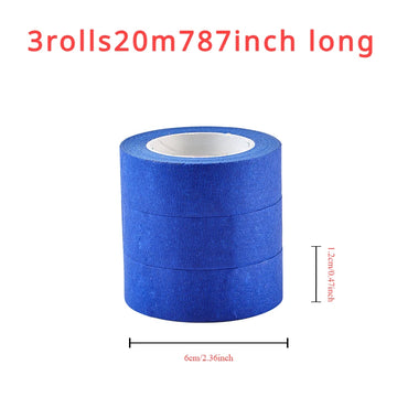 ruban masquage peinture bleu texture rugueuse adhésif pratique retrait facile rouleaux 20m each