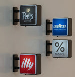 aimants réfrigérateur publicités logos marques clips moderne noir blanc rouge bleu