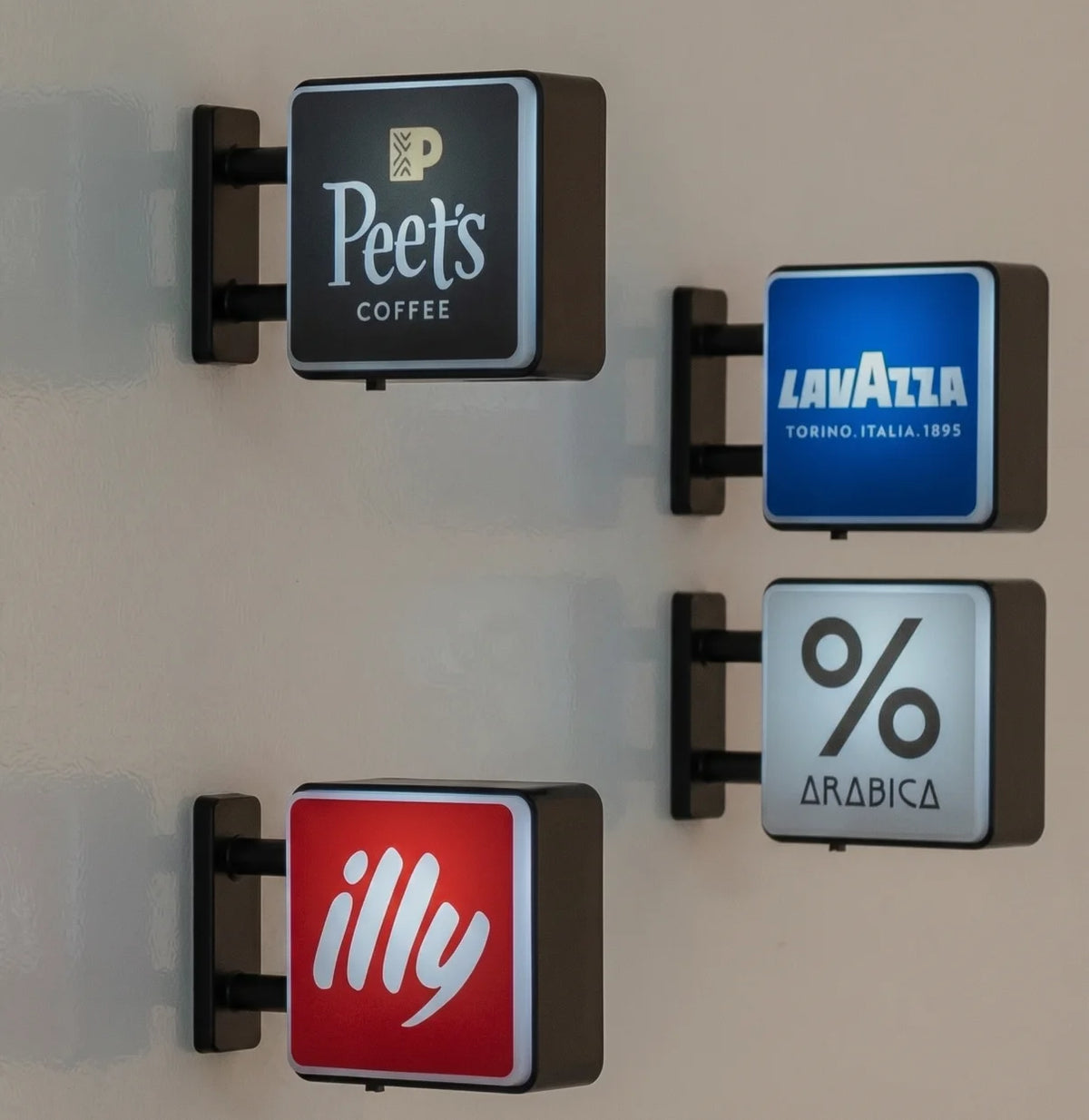aimants réfrigérateur publicités logos marques clips moderne noir blanc rouge bleu