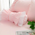 coussin vintage dentelle blanche rose beige gris opacité anti décubitus amovible lavable invisible zipper