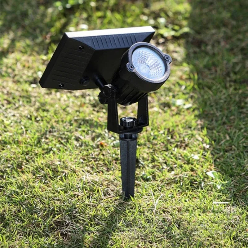 projecteur solaire led 5w 10w ip65 étanche réglable jardin extérieur noir moderne autonomie