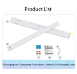 lampe led rechargeable adhésive 30cm 40cm 50cm blanc moderne veilleuse cuisine armoire