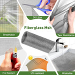 filet fenetre gris maille fine anti insectes adhésif moderne anti moustiques fixe polyester invisible