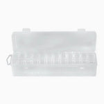 boîte rangement transparente moderne 12 compartiments pratique poignée