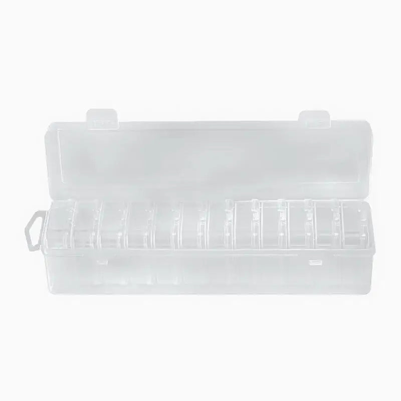 boîte rangement transparente moderne 12 compartiments pratique poignée