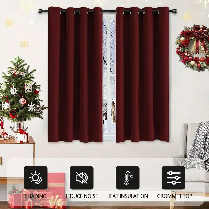 rideau moderne opacité uni rouge bordeaux 100x130cm 100x200cm 140x260cm chambre salon