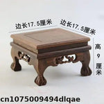 support d'affichage bois sculpté classique pied table vintage marron foncé motifs naturels