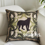 housses coussin imprimées jungle animaux vert noir moderne canapé chaise voiture décoration