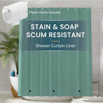 rideau douche rose clair rayures horizontales moderne aimants opaques résistants