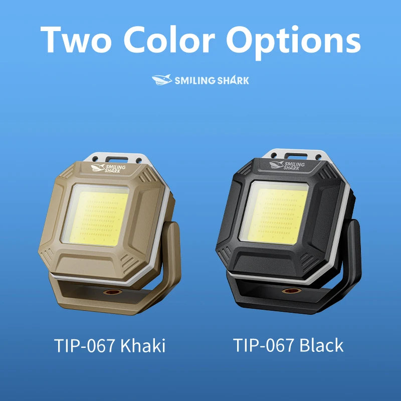 lampe travail rechargeable kaki noir texturée robuste industrielle pliable aimant stroboscope multiple couleurs