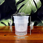 Pot plante moderne auto arrosant transparent controle racines drainage ornemental fleuri