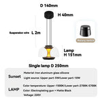 lampe suspendue moderne industrielle verre transparent noir doré maille dorée 2700k 5700k