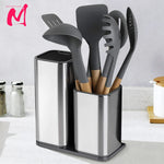 rangement cuisine moderne couteaux ustensiles support vertical spatules écumoire fourchette transparent argENTA Brillant lignes