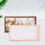 cadre photo bois dried flowers shadow box frame rectangulaire verre transparent deco mur rustic
