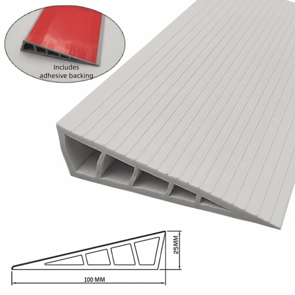 tapis seuil noir rayures moderne adhésif pvc imperméable maison entrée