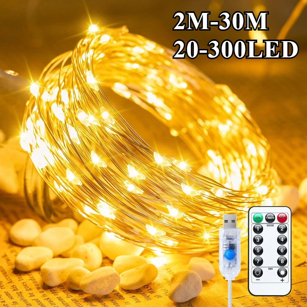 guirlande lumineuse led blanc chaud blanc froid multicolore moderne décorative usb