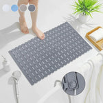 tapis bain antidérapant moderne 40x70cm lattes horizontales texturé ouvertures adhésifs salle bain