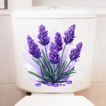 Sticker mural violet lavande pour salle de bain - Vue d'ensemble