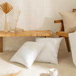 coussin carré blanc hypoallergénique fibre polyester anti décubitus moderne amovible lavable lit sofa