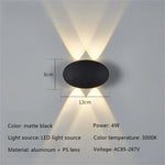 applique murale led ip65 4w noir contemporaine adhésive extérieur intérieur