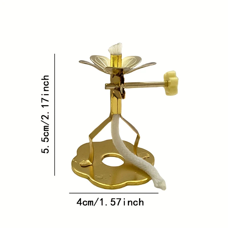 bougies poser or fleurs stylisées moderne élégante décoration intérieure support central base plate cordon