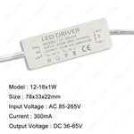 pilote led 300ma 12v 120v 240v blanc rectangulaire industriel certifié ccc fcc rohs