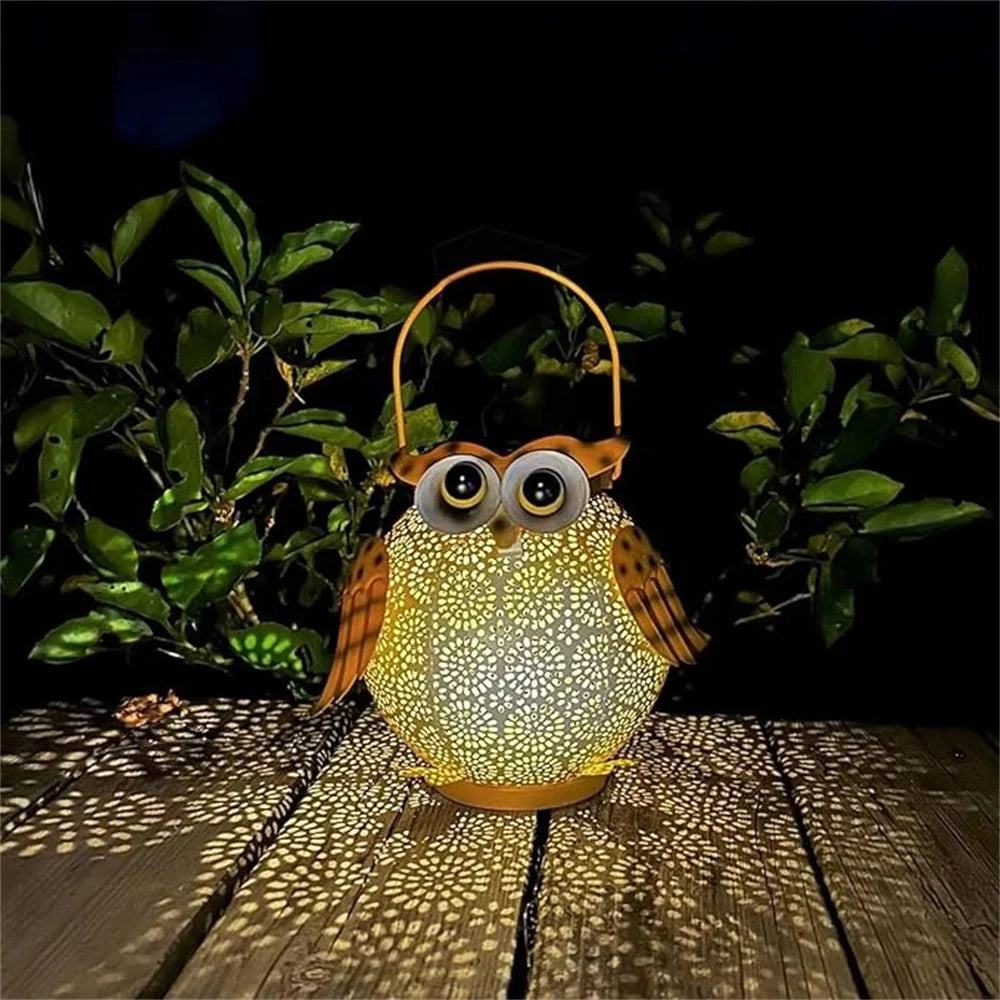 Détail des yeux ajustables lanterne hibou