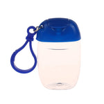 flacons rechargeables transparents modernes couleurs rouge rose bleu vert blanc jaune anneaux fixation couvercles