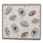 couverture pique nique tigre moderne motif monstera coton gris orange noir vert