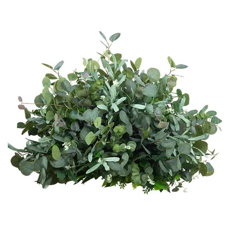 décoration florale artificielle mariage vert blanc doré feuilles fleurs minimaliste intérieur événement