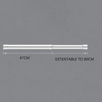 tige rangement extensible moderne argentée lisse réglable vis protection 31cm 51cm 47cm 80cm