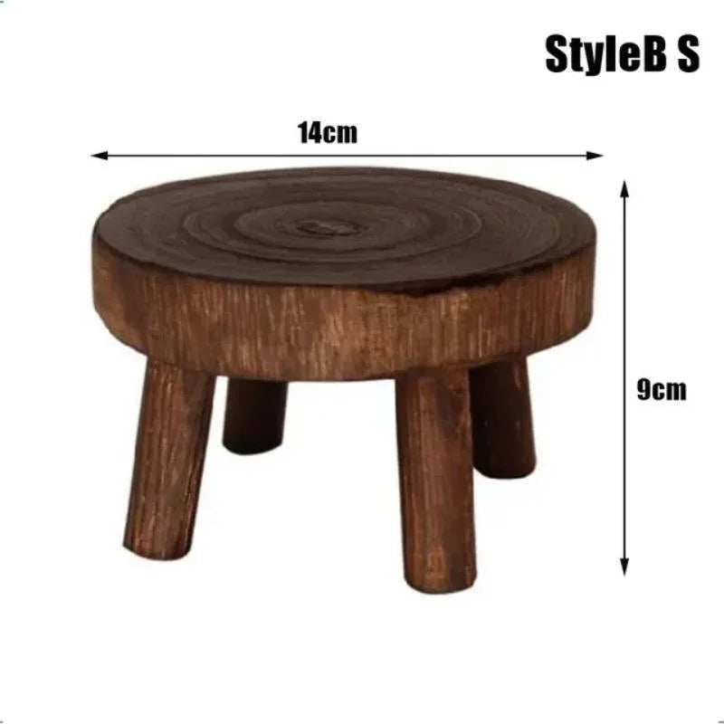 support plantes bois noir naturel rustique minimaliste trois niveauxintérieur extérieur