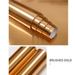 film adhésif décoratif argent or brillant moderne élégant anti statique imperméable résistant humidité 60cm