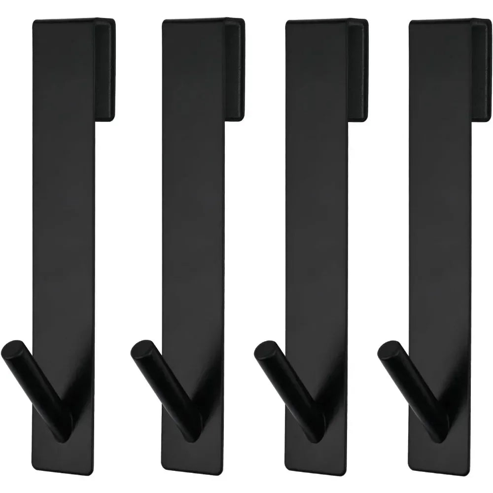 crochet mural support serviettes acier inoxydable noir argenté moderne minimaliste adhésif