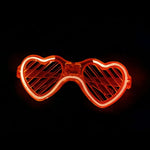 lunettes soleil lumineuses forme coeur rouge rose bleu fête anniversaire mariage