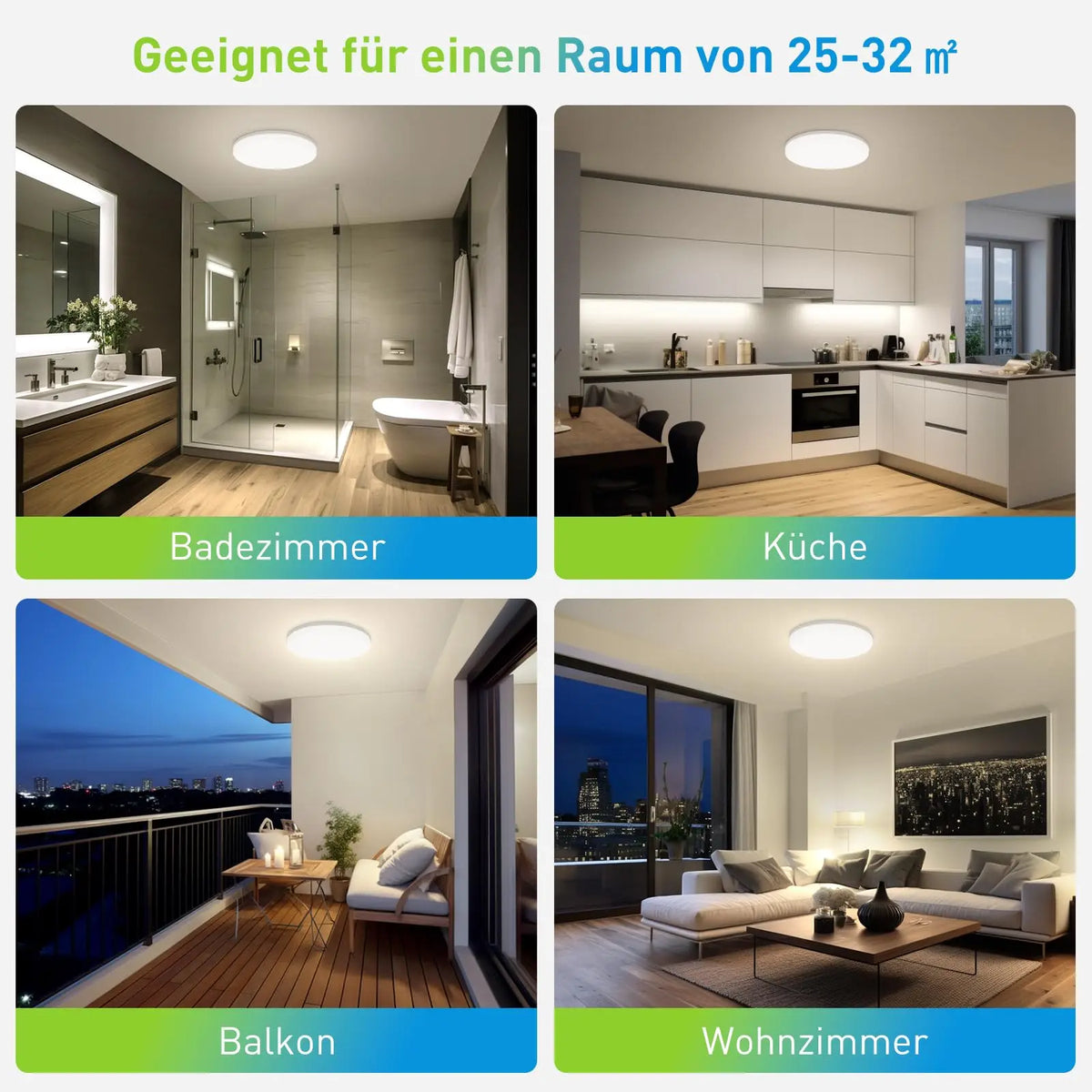 lampe led moderne 15cm 18w 18cm 24w 23cm 36w 30cm 48w blanc
