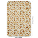 tapis absorbant imperméable chien chat motif pattes coeur lavable antidérapant intérieur moderne bleu