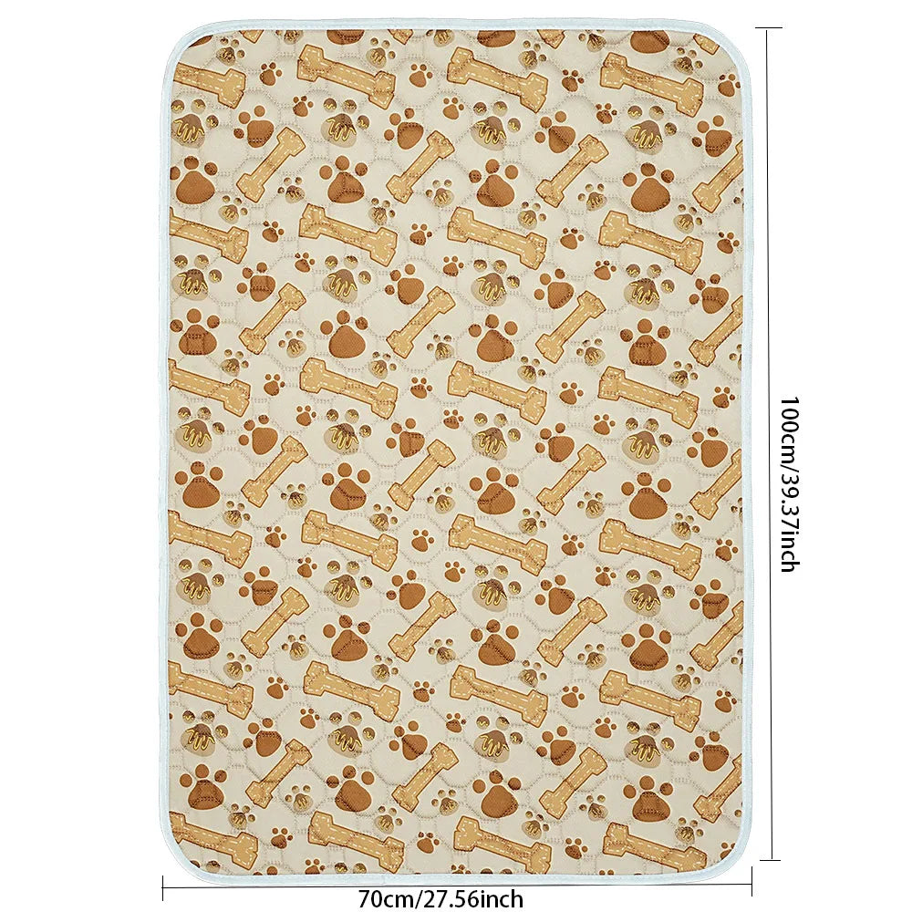 tapis absorbant imperméable chien chat motif pattes coeur lavable antidérapant intérieur moderne bleu