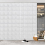 panneau mural 3D blanc relief moderne adhésif salon chambre enfant mariage carré classique PVC