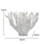 ornements modernes coraux artificiels décoration résine naturelle orange blanc bleuclair imitations coraux