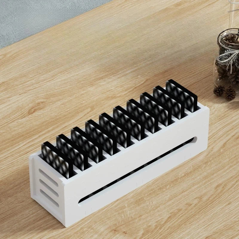 organisateur moderne blanc grille noire réutilisable porte cartes disques durs rangement vertical.storage.box