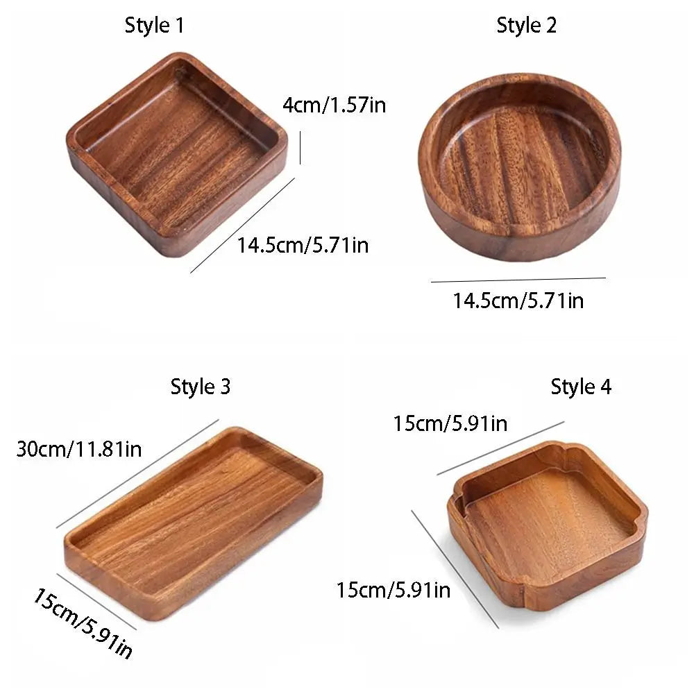 assiettes bois marron clair grain naturel moderne sans jointure multifonctionnel durable servir thé collation