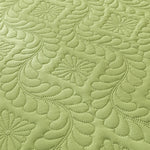 taies d'oreiller broderie feuilles fleurs vert clair imperméable polyester classique 74cm simple respectueux environnement