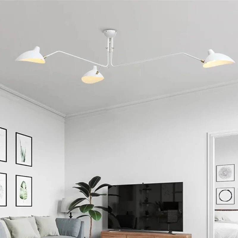 suspension lumineuse moderne métal noir fixée lampe led tactile 10 15m²