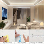 ruban led flexible blanc moderne clips double face adhésive télévision décoration chambre