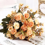 bouquets artificiels roses fleurs soie décoratives intérieur mariage festive engagement