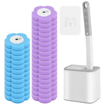 brosse wc violet blanc kit nettoyage salle bain pratique moderne absorbant